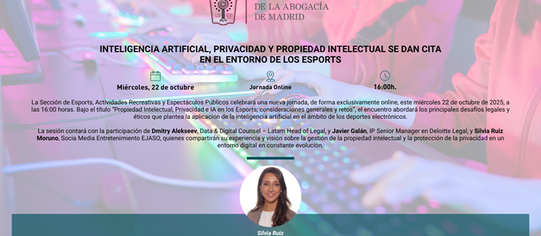 Inteligencia Artificial, privacidad y propiedad intelectual se dan cita en el entorno de los Esports