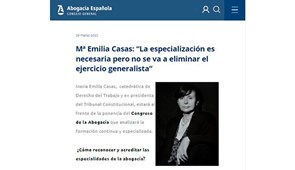 Abogacía Española entrevista a nuestra Of Counsel María Emilia Casas