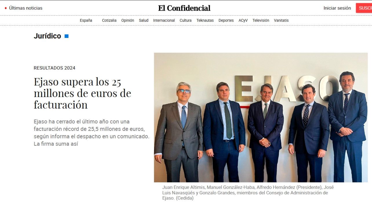 Ejaso supera los 25 millones de euros de facturación