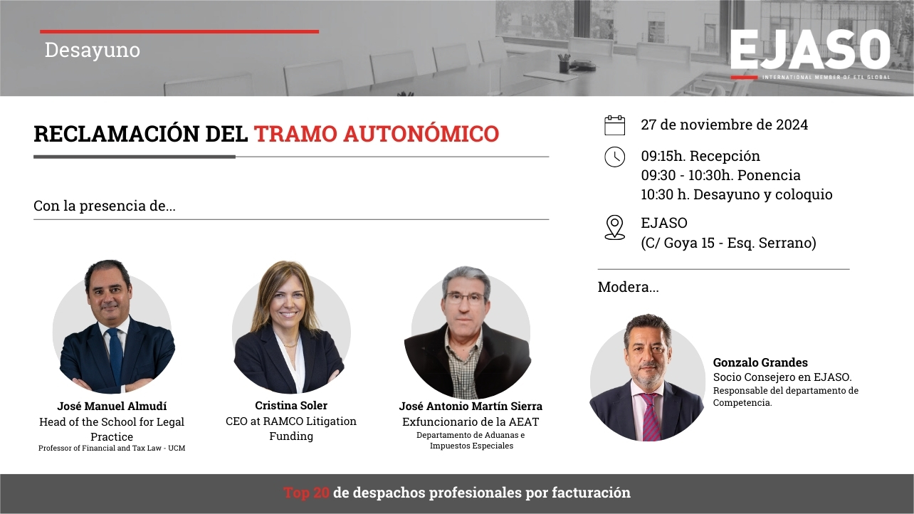 Desayuno empresarial: Reclamación del tramo autonómico