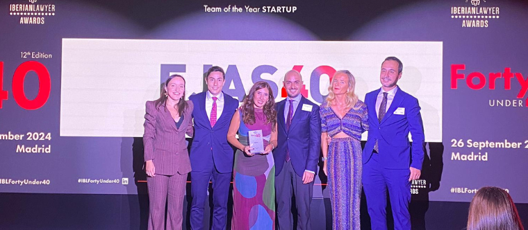 EJASO, "Team of the Year Startup" en los Forty under 40 Awards 2024 de Iberian Lawyer