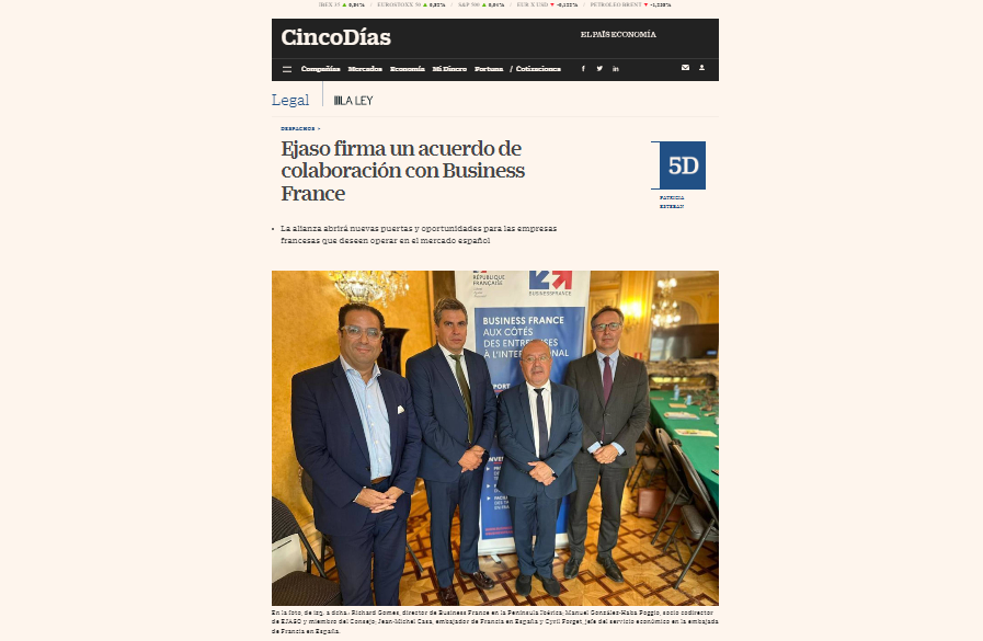 EJASO firma un acuerdo de colaboración con Business France
