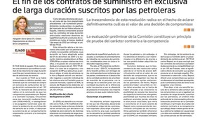 El fin de los contratos de suministro en exclusiva de larga duración suscritos por las petroleras, diciembre 2017