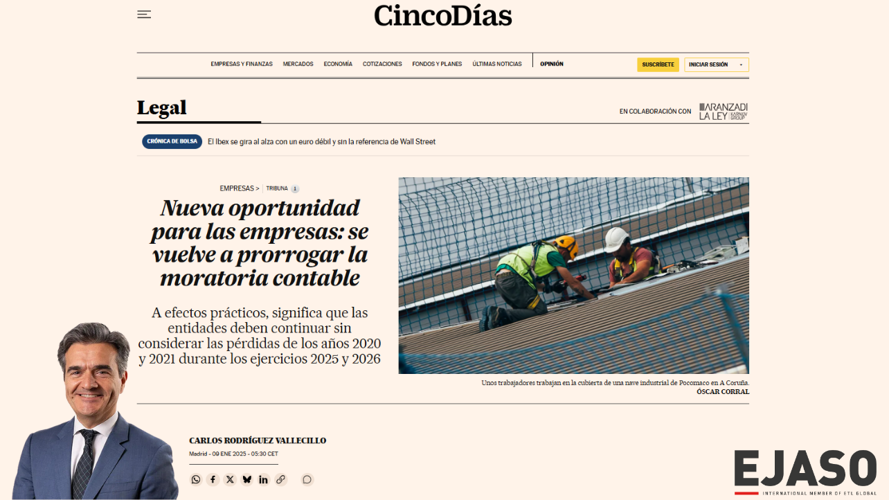 Nueva oportunidad para las empresas: se vuelve a prorrogar la moratoria contable – Cinco Días