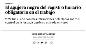 El desafío del registro horario obligatorio en el ámbito laboral | El País