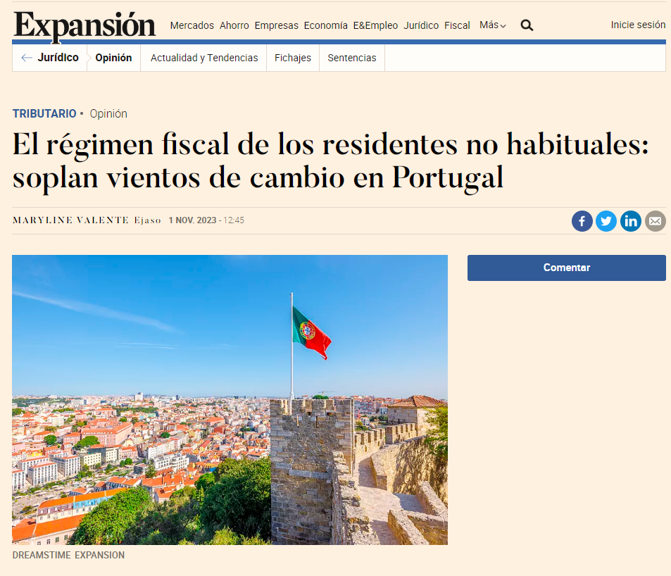 El régimen fiscal portugués de los residentes no habituales | Expansión