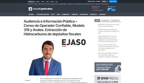 Audiencia e Información Pública – Censo de Operador Confiable, Modelo 319 y Avales. Extracción de Hidrocarburos de depósitos fiscales