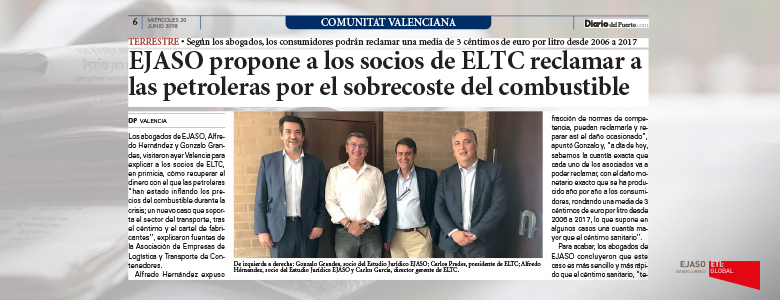 EJASO propone a los socios de ELTC reclamar a las petroleras por el sobrecoste del combustible