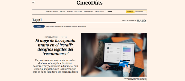 El auge de la segunda mano en el ‘retail’: desafíos legales del ‘recommerce’ - Cinco Días