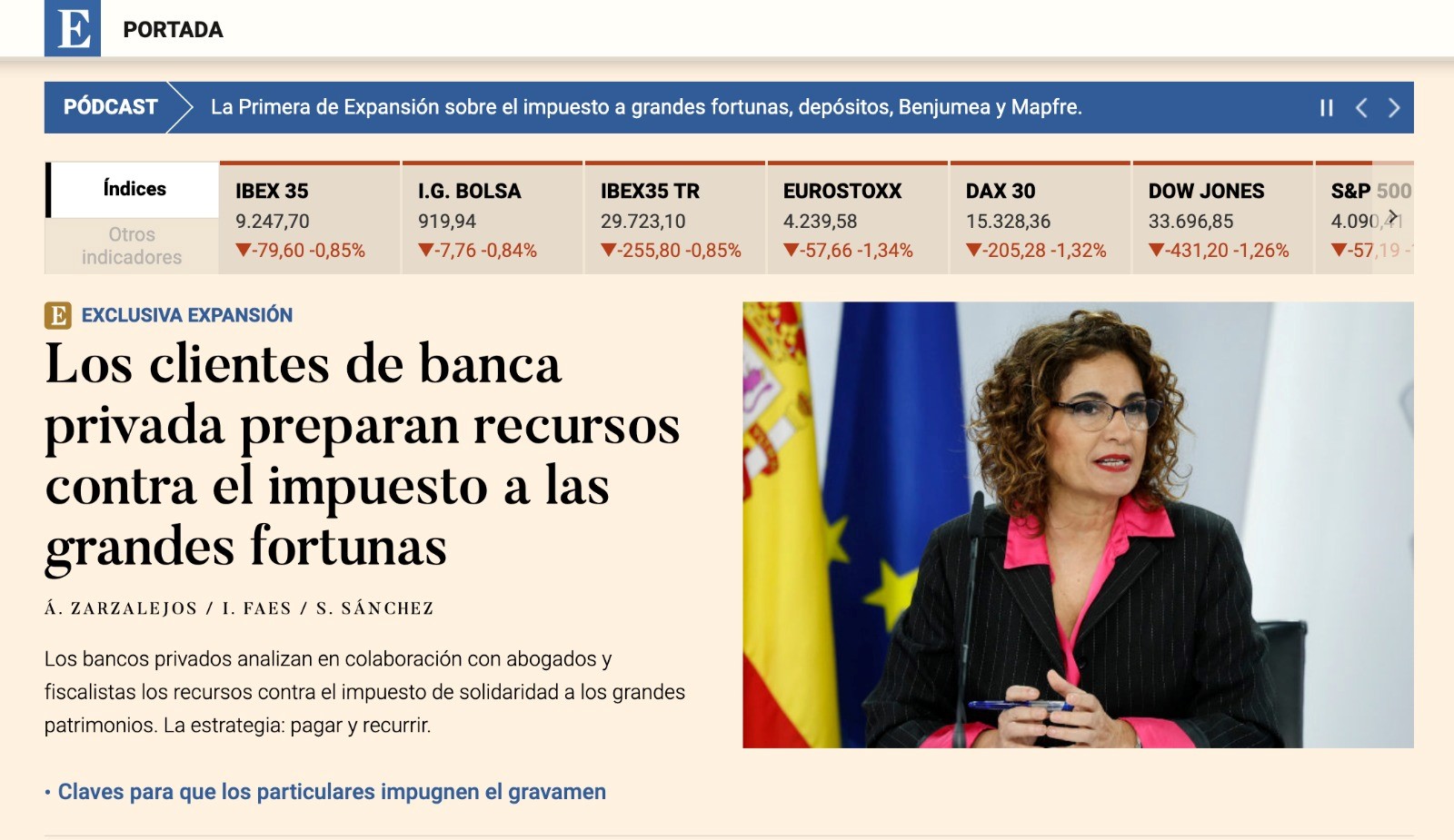 Alberto López, Socio y Director del área fiscal en Galicia, opina sobre la estrategia a llevar a cabo en relación al impuesto a las grandes fortunas. | Expansión
