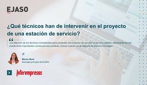 ¿Qué técnicos deben intervenir en el proyecto de una estación de servicio?