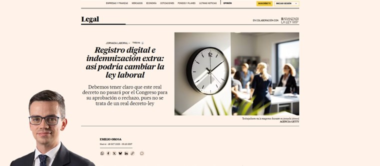 Registro digital e indemnización extra: así podría cambiar la ley laboral - Cinco Días