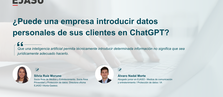 ¿Puede una empresa introducir datos personales de sus clientes en ChatGPT?