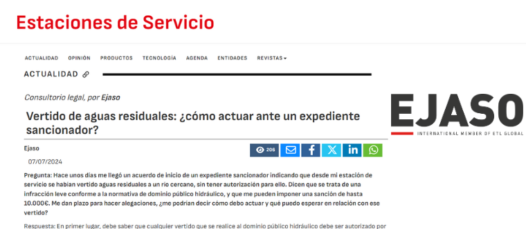 Vertido de aguas residuales: ¿cómo actuar ante un expediente sancionador? - Estaciones de servicio