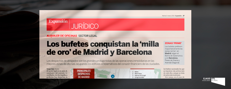 Los bufetes conquistan la ‘milla de oro’ de Madrid y Barcelona