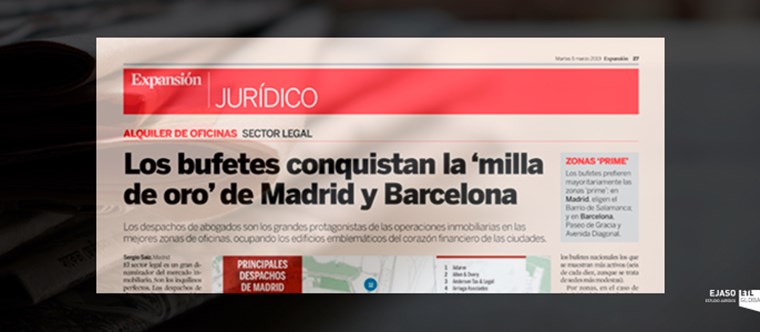 Los bufetes conquistan la ‘milla de oro’ de Madrid y Barcelona