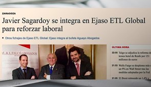 Javier Sagardoy se una a EJASO para reforzar el área laboral. Expansión, abril 2017