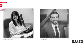 María Triguero y Luis Zafra, finalistas de los premios Forty under 40 de Iberian Lawyer
