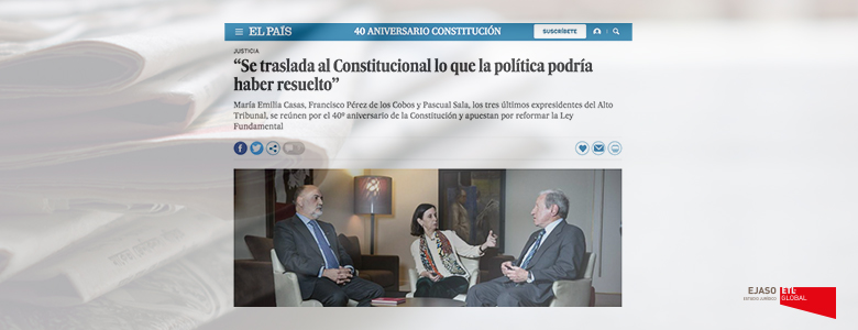 María Emilia Casas en el periódico El País con motivo del Día de la Constitución