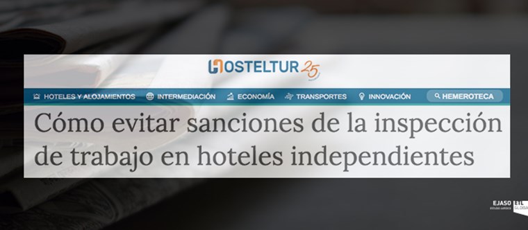 Inspección de trabajo en hoteles independientes: Ejaso en Hosteltur