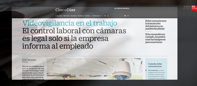 Videovigilancia en el trabajo: El control laboral con cámaras es legal solo si la empresa informa al empleado