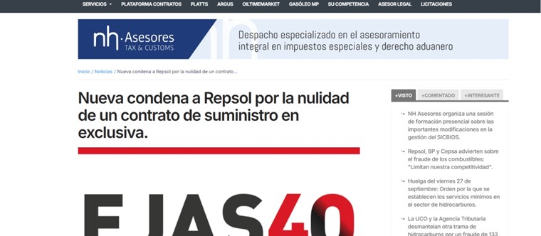 Nueva condena a Repsol por la nulidad de un contrato de suministro en exclusiva